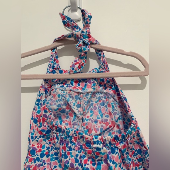 Ruffle butts one piece multicoloured romper with ruffles. Size 12-18 months. - Picture 2 of 5